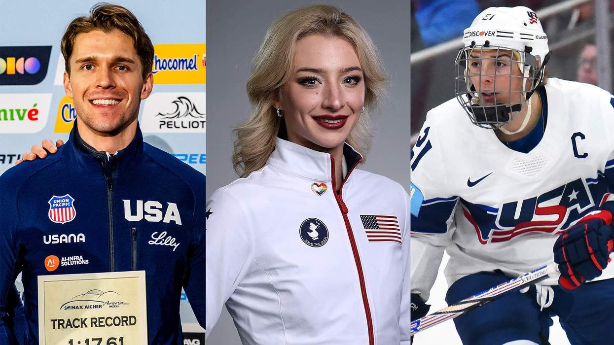 From left: Conor McDermott-Mostowy, Amber Glenn, and Hilary Knight.