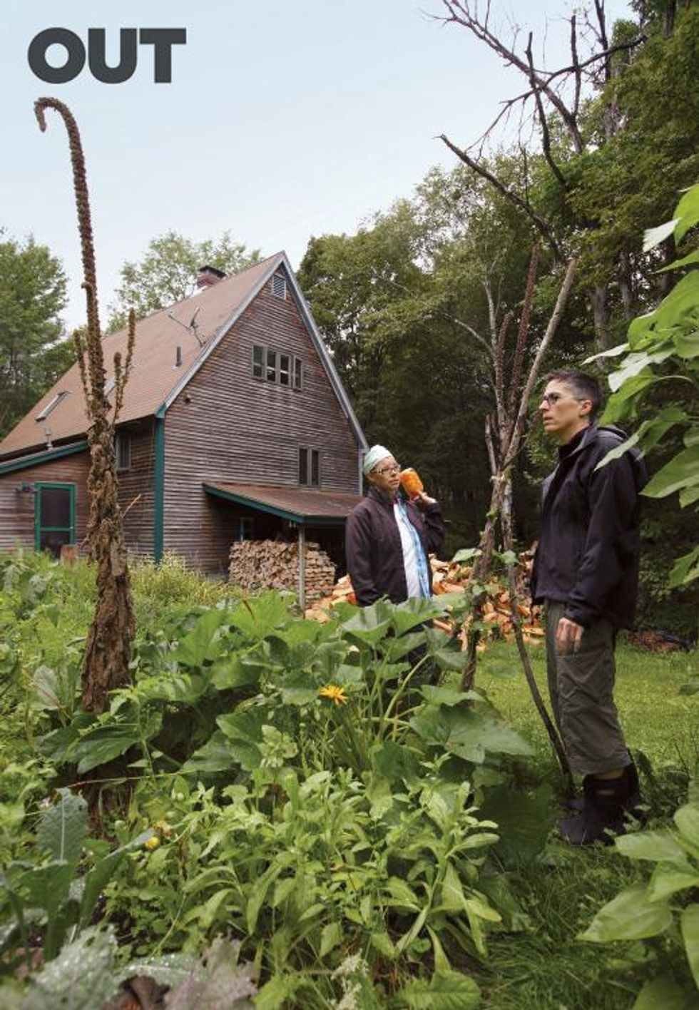 From left: Holly Taylor, Compost Maven, & Alison Bechdel, Cartoonist/Author of 'Fun Home,' in Jericho, Vt.