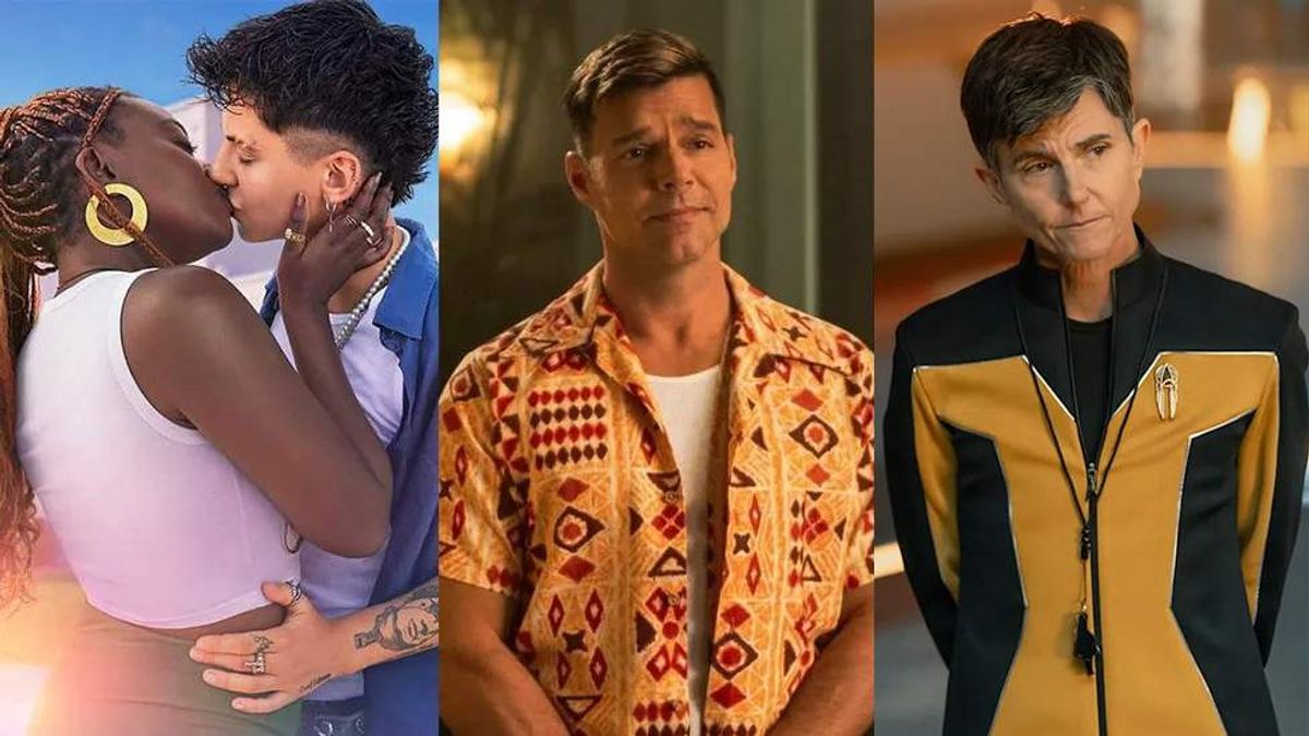 ​From Left: 'I Kissed a Girl,' 'Palm Royale,' and 'Star Trek: Starfleet Academy.'