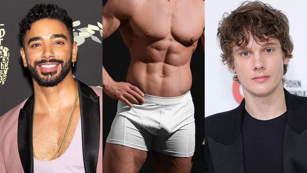 From left: Laith Ashley, sexy man in boxer briefs, and Hunter Doohan.