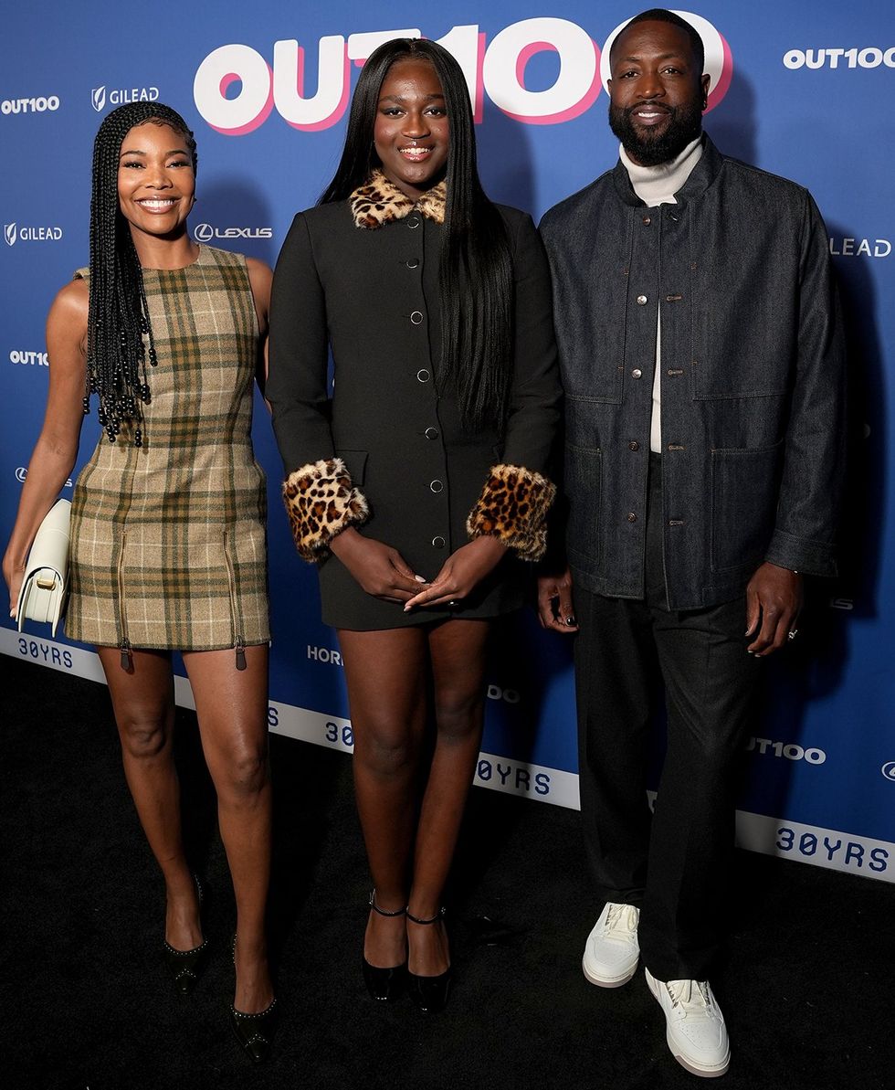 Gabrielle Union, Zaya Wade, and Dwyane Wade