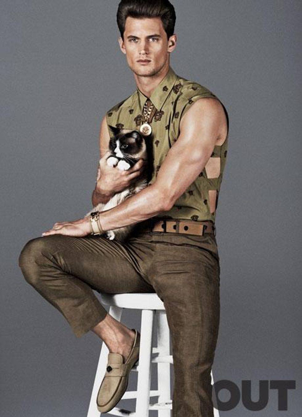 Garrett at IMG with Muffin