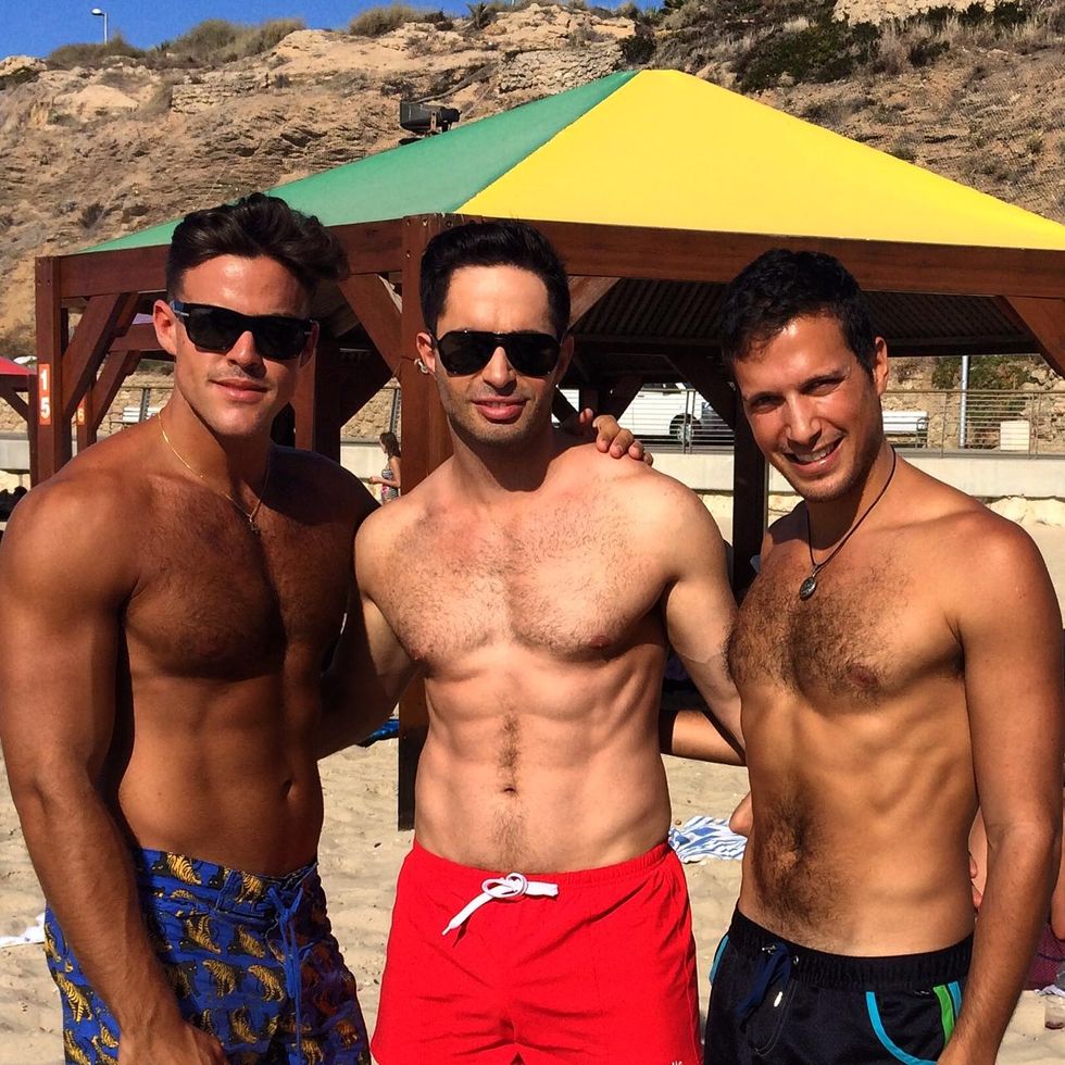 Gay beach in tel aviv with my friend nathan and elad