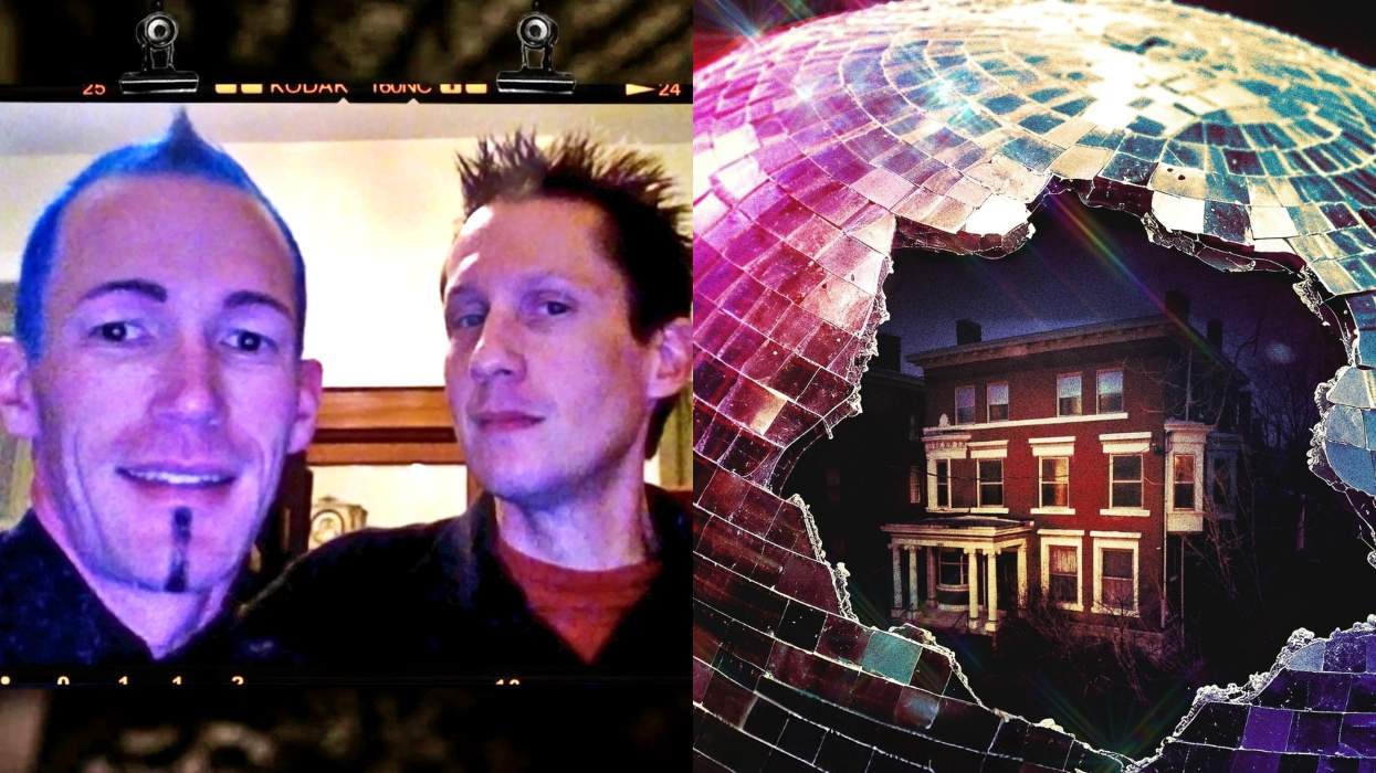 Gay couple Joey Banis and Jeffrey Mundt as seen in a photo from the HBO documentary Murder in GlitterBall City