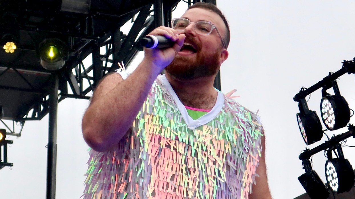 gay rapper Big Dipper performing