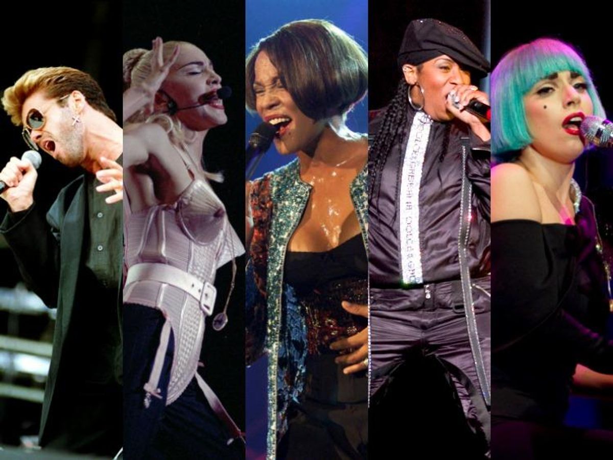 George Michael, Madonna, Whitney Houston, Missy Elliott, Lady Gaga
