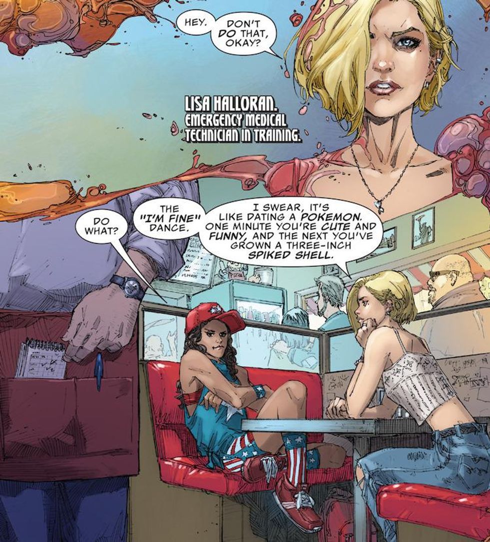 Getting called out by her girlfriend