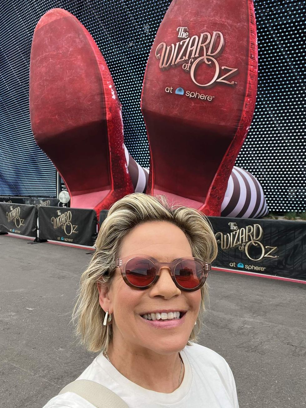 giant ruby slippers at sphere\u2019s exterior in las vegas