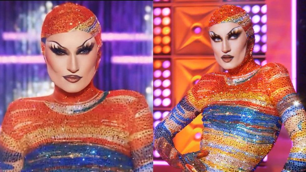 Gottmik in 'The Scream' runway look on RuPaul's Drag Race All Stars 9 episode 2