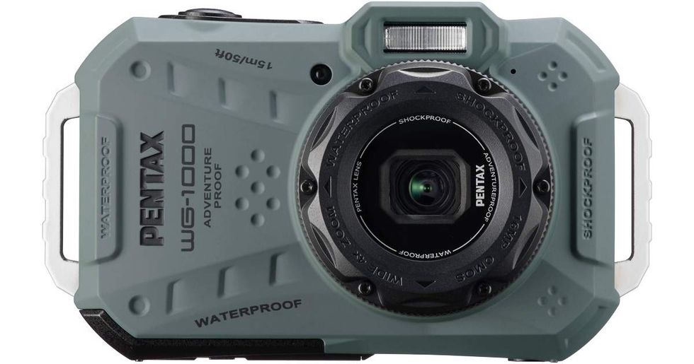 gray Pentax WG-1000 waterproof camera