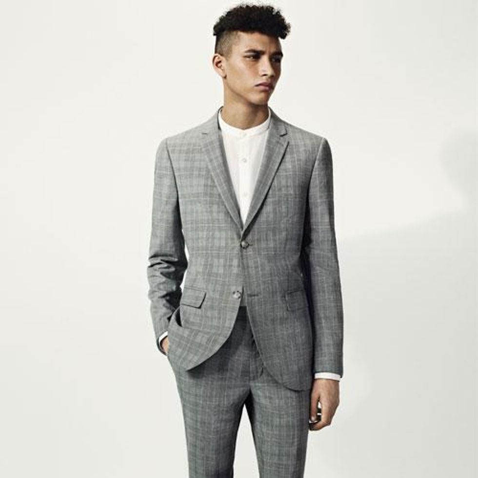Grey Checked Skinny Suit