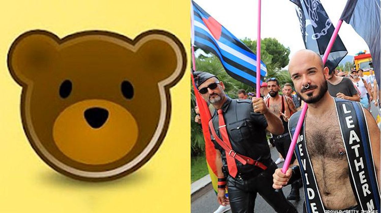 Growlr app and a bear.