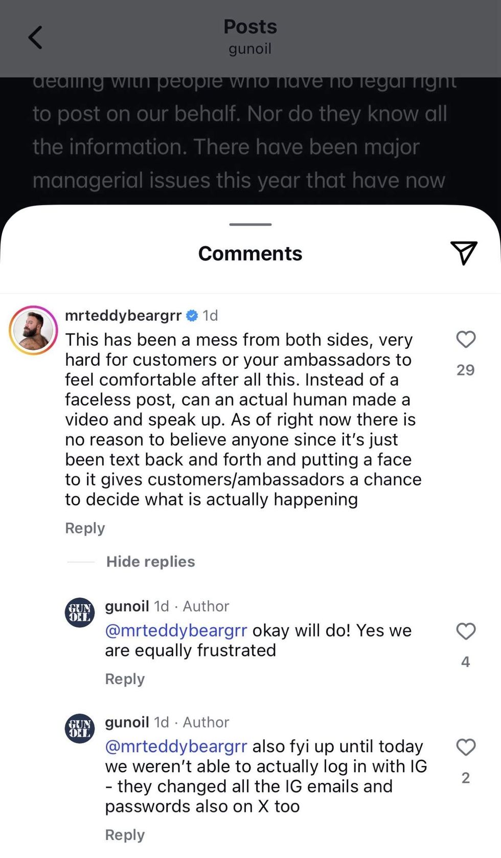 Gun Oil and Teddy Bear via Instagram