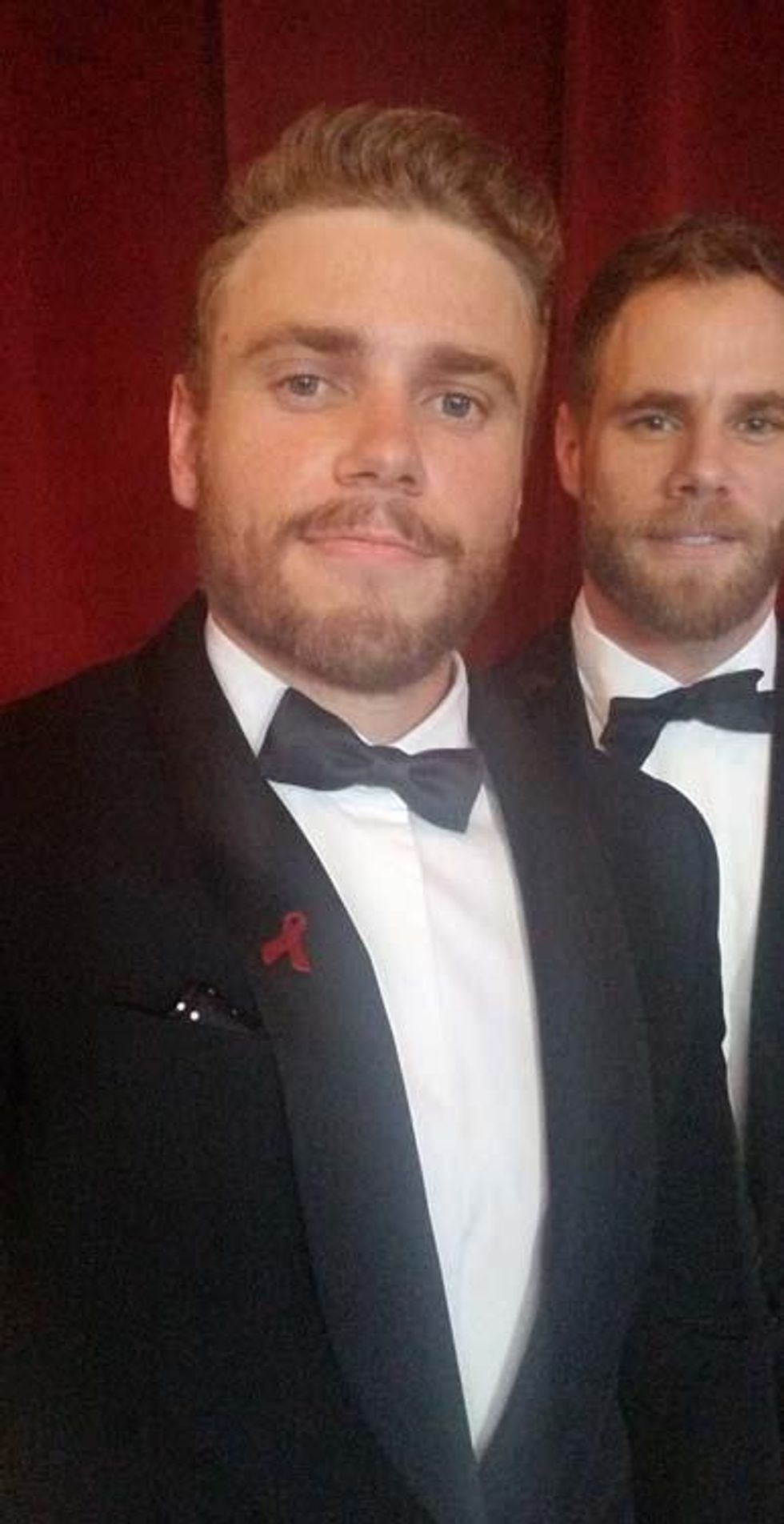 Gus and Matt getting ready for the party.