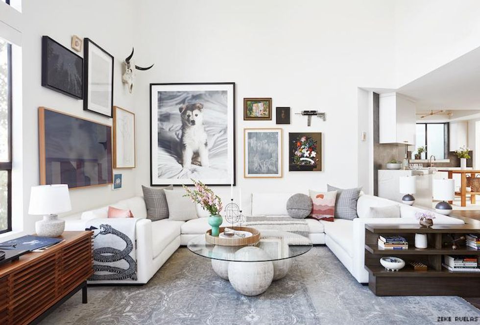 Gus Kensworthy's art-filled home.