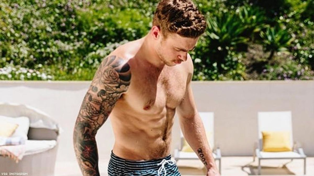 Gus Kenworthy Diving Into a Pool In Trunks—Yes, We’ll Watch