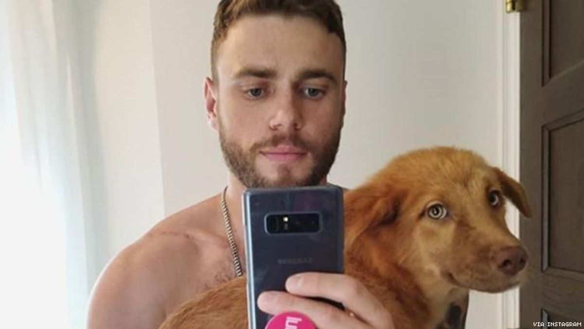 Gus Kenworthy Shirtless With a New Puppy—So Sweet