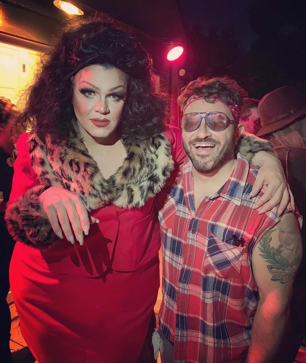 H Alan Scott and Eliot Glazer as Fran Drescher and Bruce Springsteen