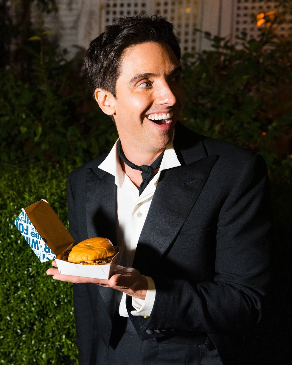 Hacks creator Paul Downs at the 2025 Emmys HBO Max party in Wales Bonner