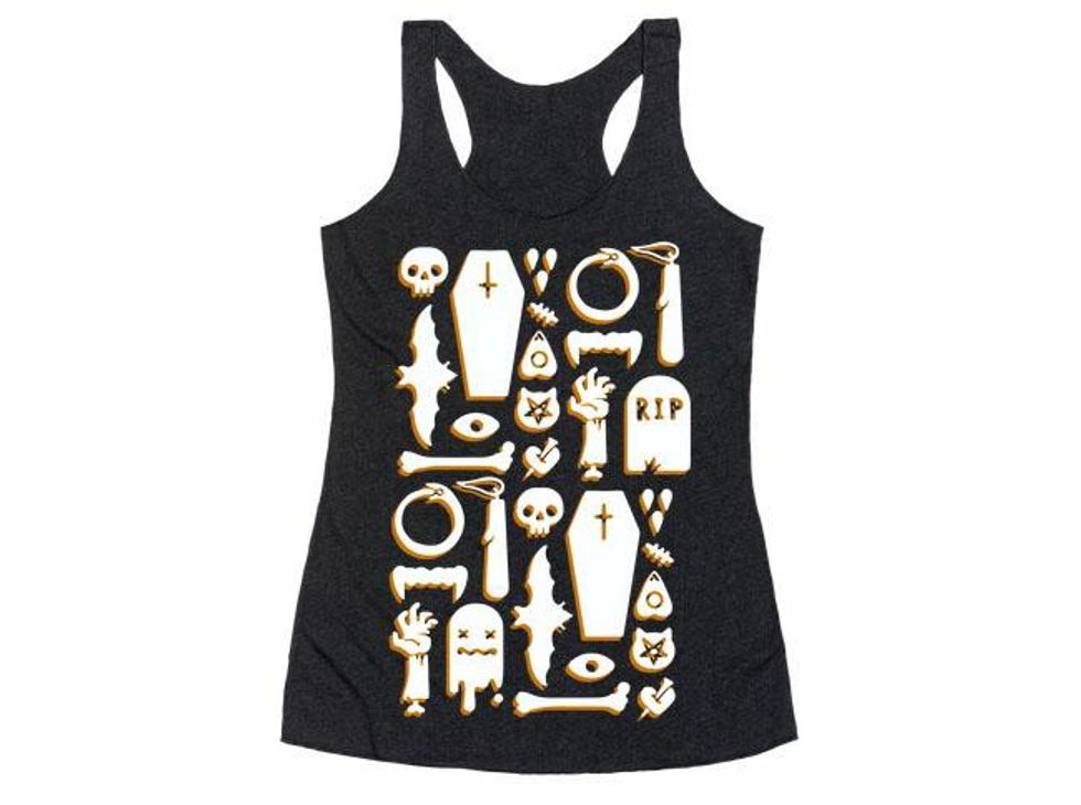 Halloween pattern tank