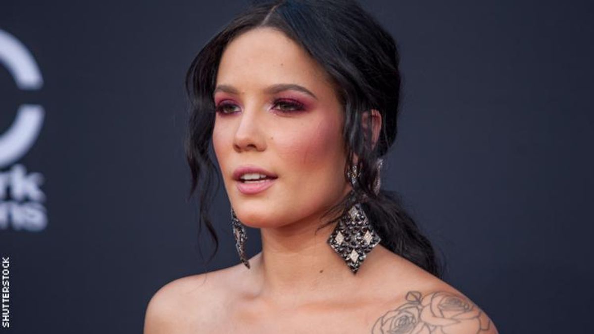 Halsey on a red carpet