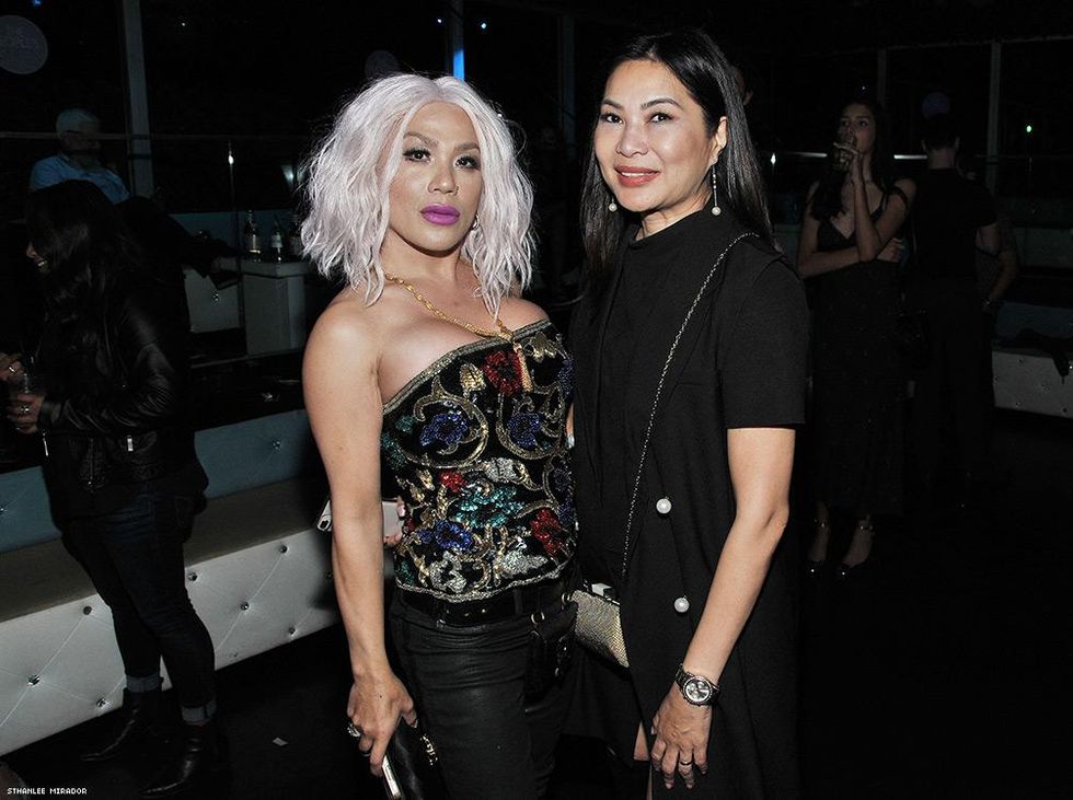 Hanging out at the launch party.