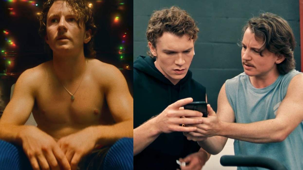 Harrison Browne as Scott in Pink Light short film; Connor Storrie as Ilya Rozanov and Harrison Browne as Connors on Heated Rivalry season 1 episode 4