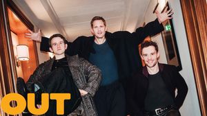 Pillion's Alexander Skarsgård, Harry Melling, and Harry Lighton on their kinky queer film