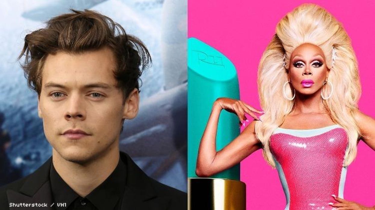 Harry Styles and RuPaul Charles portraits.
