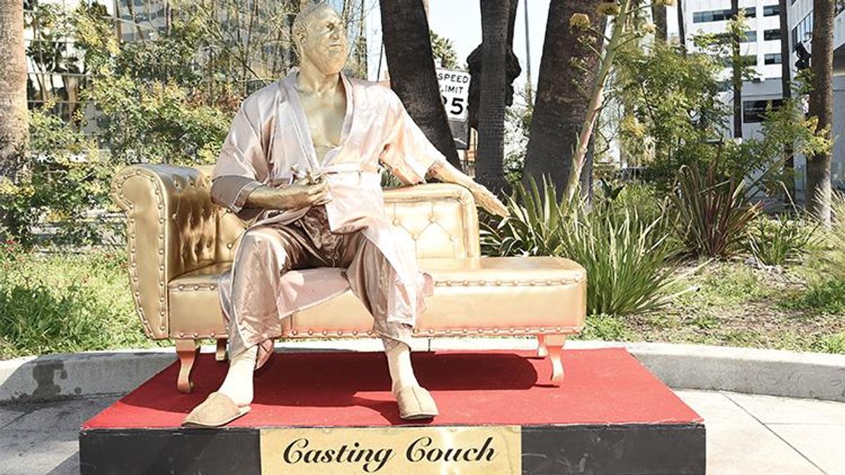 Harvey Weinstein 'Casting Couch' Statue Appears on Hollywood Walk of Fame
