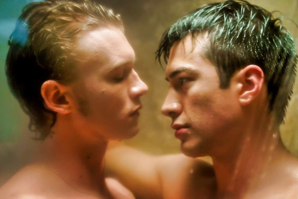 Heated Rivalry's Ilya Rozanov and Shane Hollander in the shower