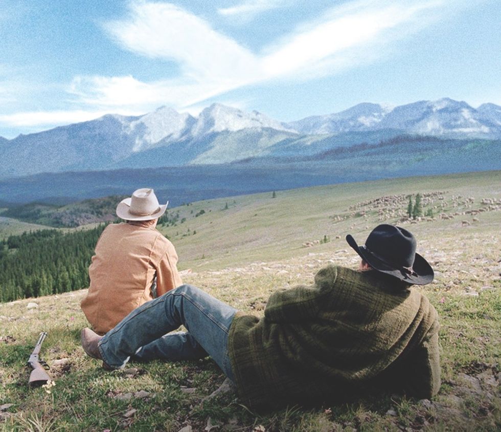 Heath Ledger and \u200bJake Gyllenhaal in Brokeback Mountain