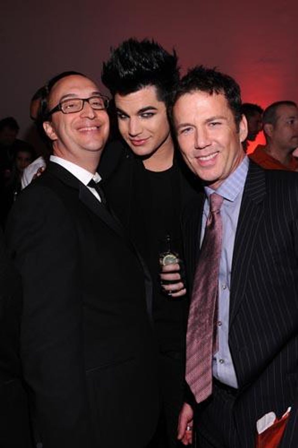 Here Media CEO Paul Colichman, Adam Lambert and David Millbern