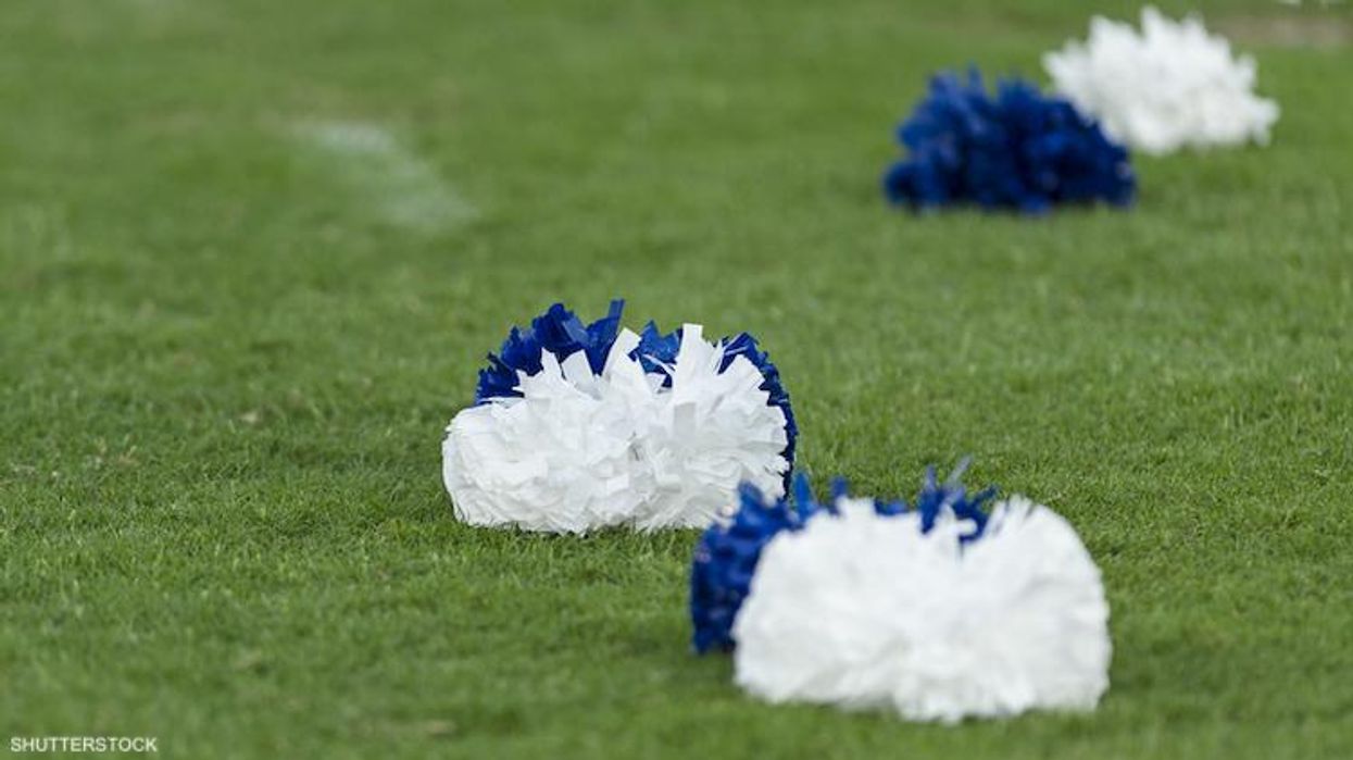 high school male cheerleader taunted homophobic insult football players game lgbt lgbtq student bullying harassment threat