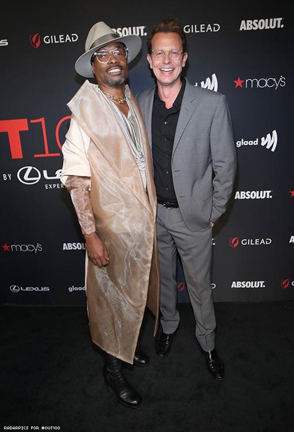 Honoree Billy Porter with Pride Media CEO Nathan Coyle