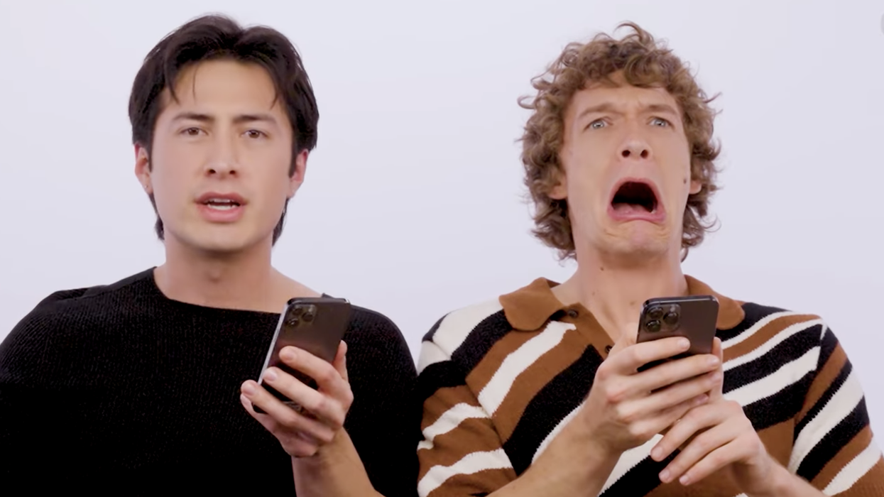 Hudson Williams and Connor Storrie on Buzzfeed.