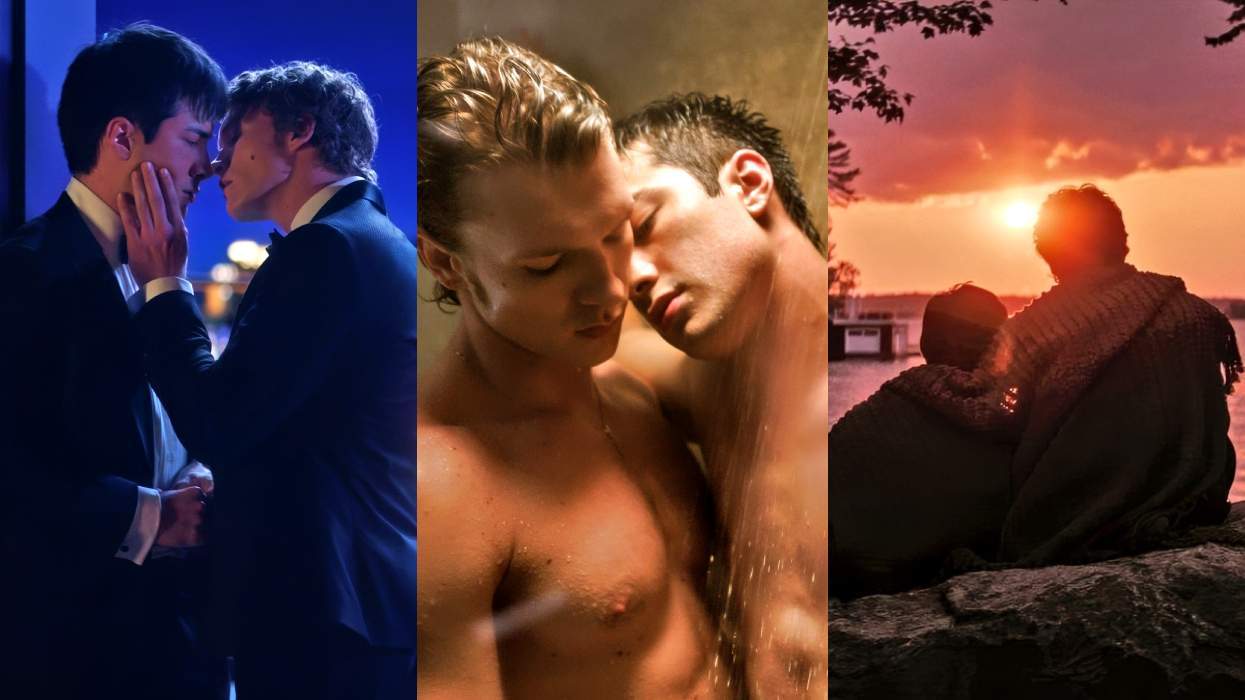 Hudson Williams as Shane Hollander and Connor Storrie as Ilya Rozanov on Heated Rivalry