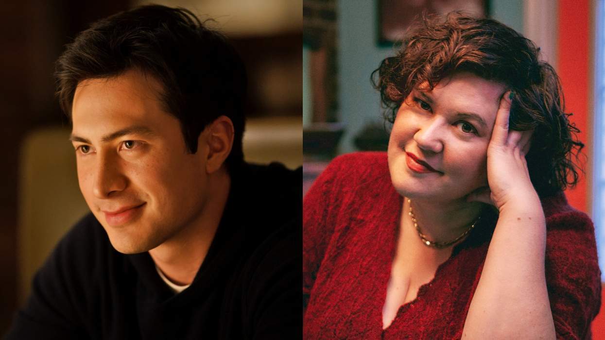 Hudson Williams as Shane Hollander on Heated Rivalry; Rachel Reid in author portrait.