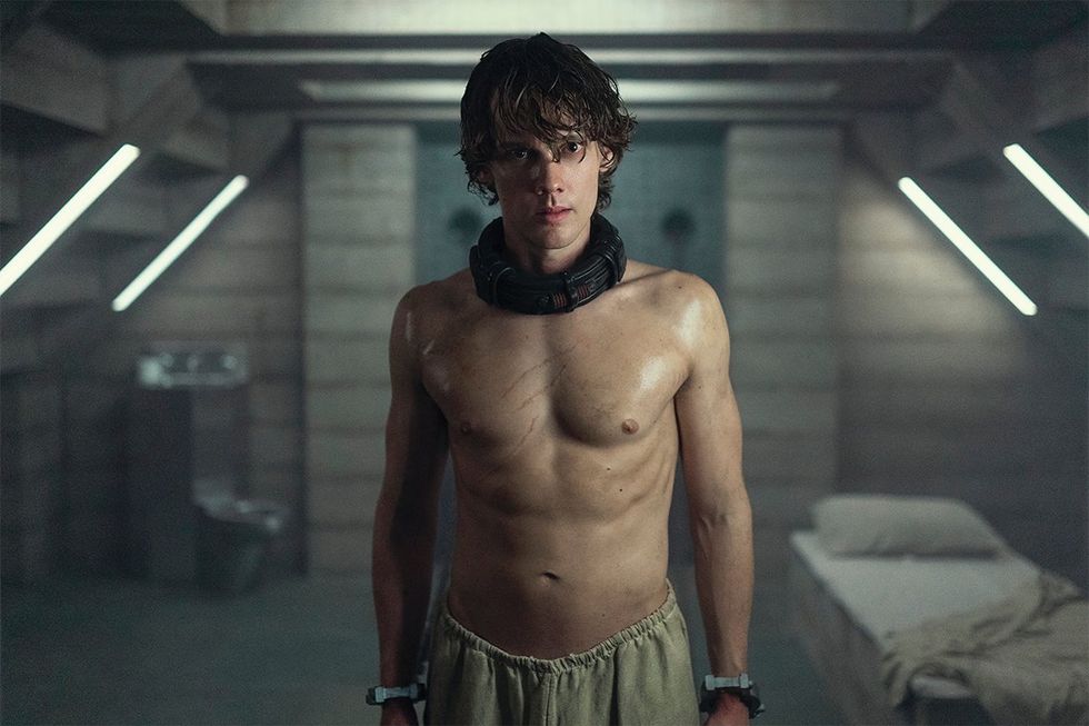 Hunter Doohan shirtless in season 2 of Wednesday