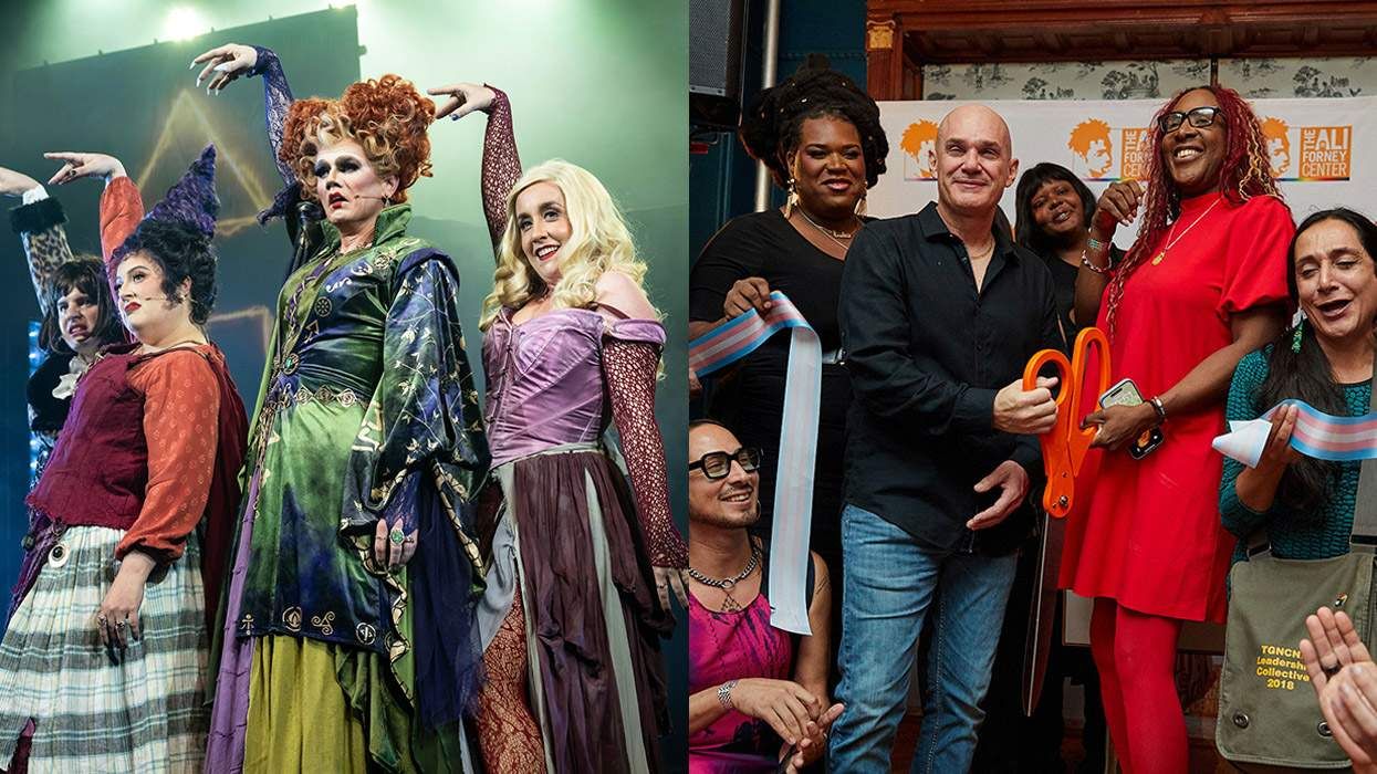 I Put a Spell on You cast members on stage and the opening of Casa Cecilia