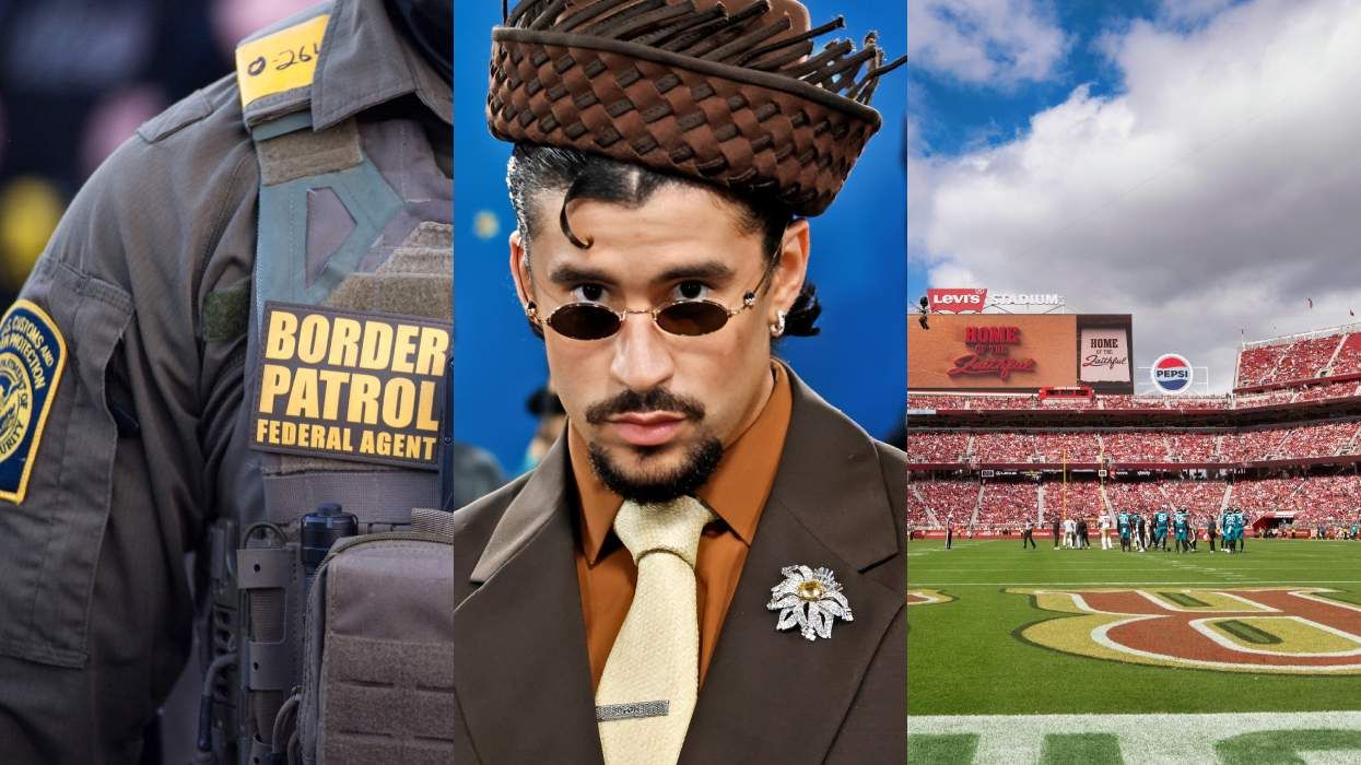 ICE agent; Bad Bunny at the 2025 Met Gala; A view of Levi's Stadium in Santa Clara, California