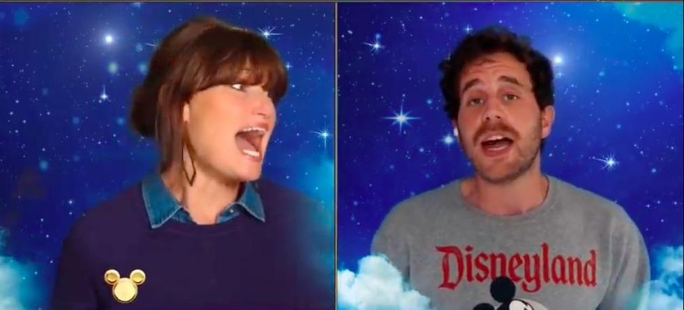 Idina Menzel and Ben Platt in Disney Singalong