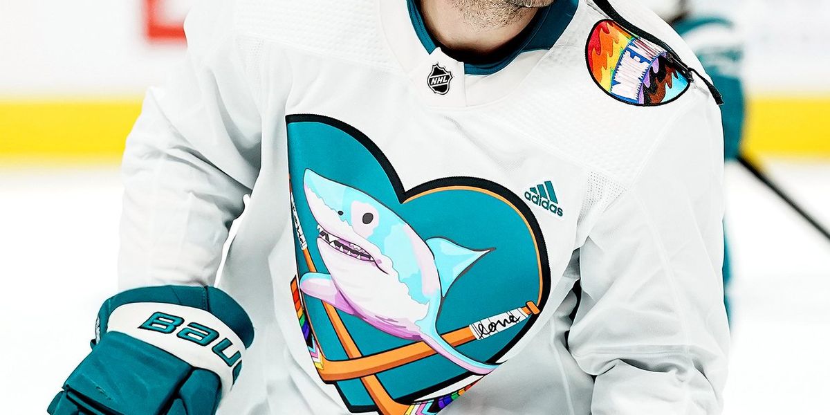 Authentic Adidas San Jose Sharks Hockey Fights Cancer Jersey