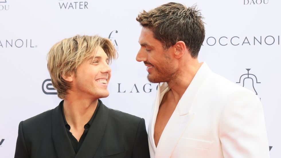 Lukas Gage & Chris Appleton Wore Matching Bands on Their Ring Fingers