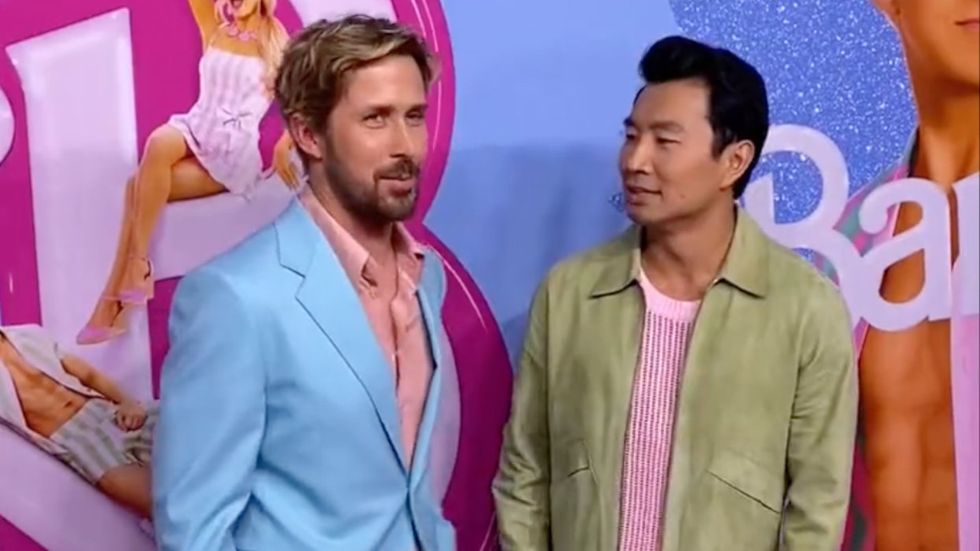 
Did Ryan Gosling Push Simu Liu's 'Tender' Arm Off His Lower Back?
