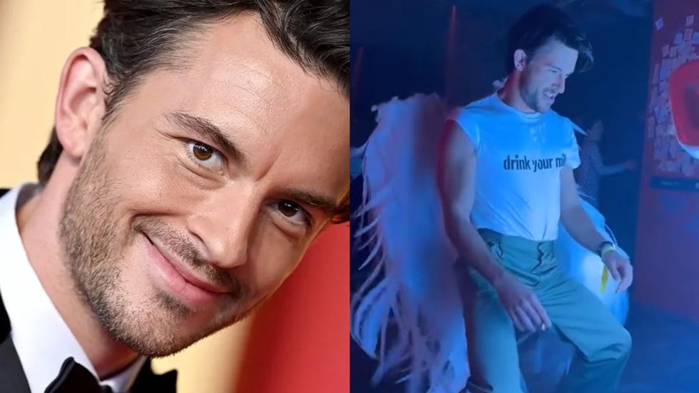 
This video of Jonathan Bailey grinding his hips is making us (and the internet) go feral
