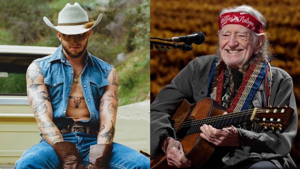 
Orville Peck & Willie Nelson's new gay AF music video is proof the yeehaw agenda is thriving
