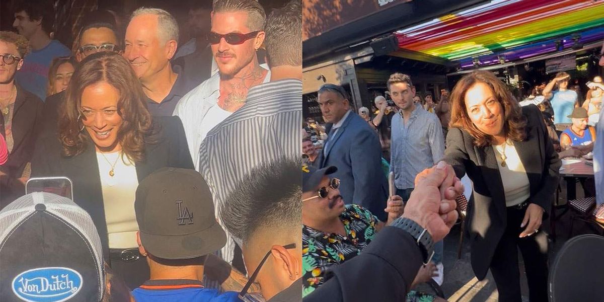 Kamala Harris makes surprise Pride visit to The Abbey
