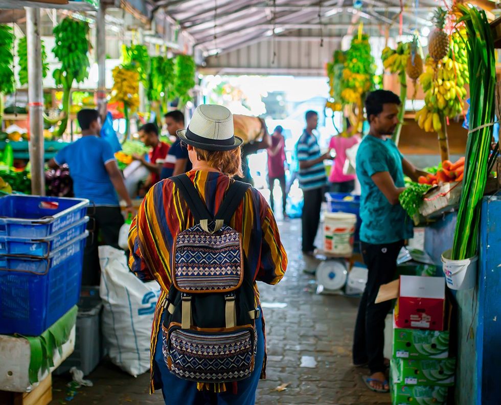 Indoors fresh fruit and vegetable market in city Male the capital of the Maldives