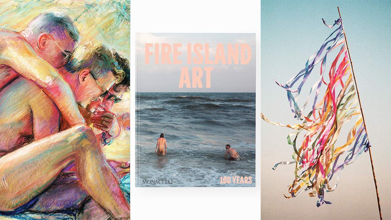 interior artwork and front cover from the book Fire Island Art 100 Years